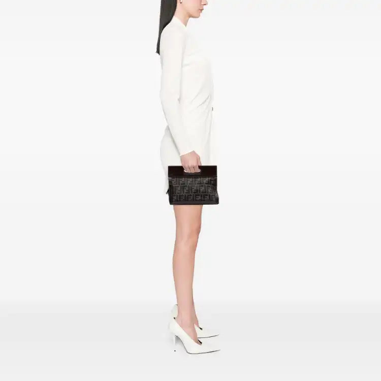 Fendi Mini Zucca Canvas Peekaboo Defender