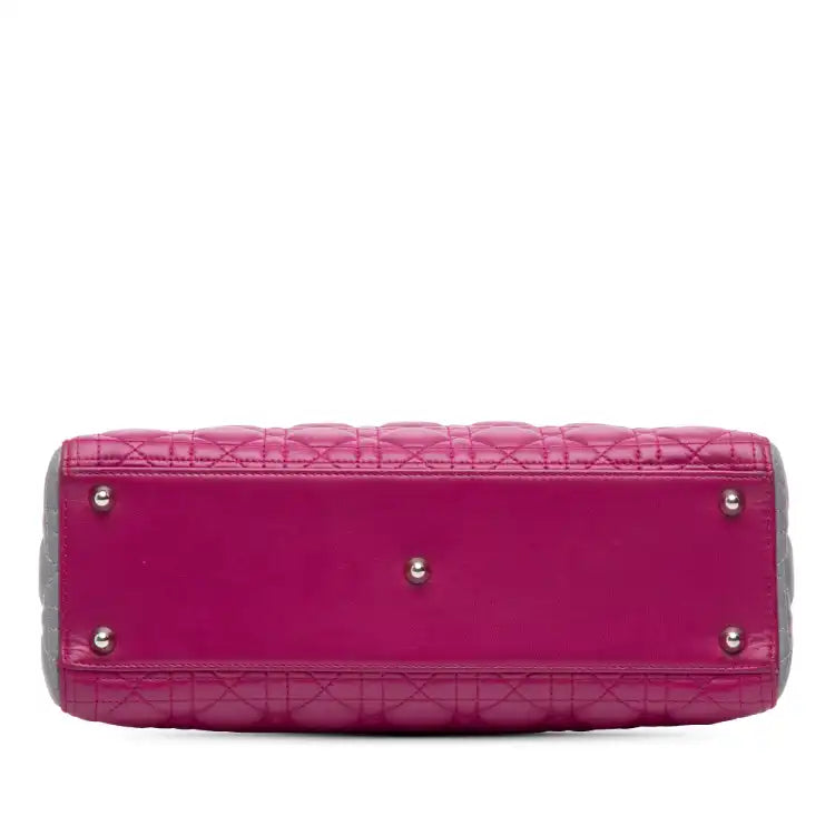 Dior Large Bicolor Lambskin Cannage Lady