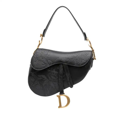 Dior Embossed Calfskin Jardin Botanique Saddle Bag