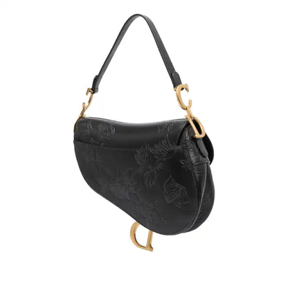 Dior Embossed Calfskin Jardin Botanique Saddle Bag