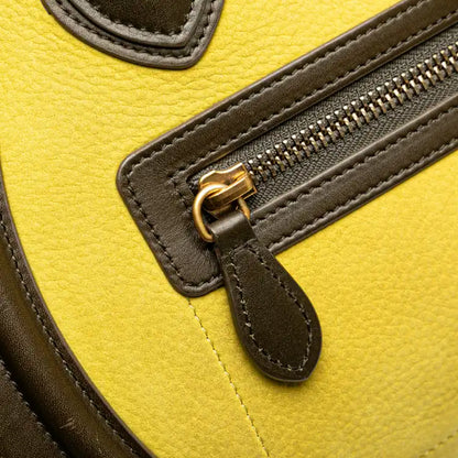 Celine Micro Tricolor Leather Luggage Tote