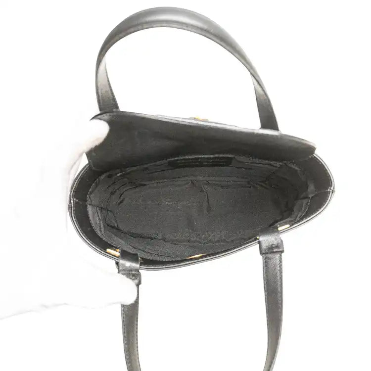 Ferragamo Leather Gancini Handbag