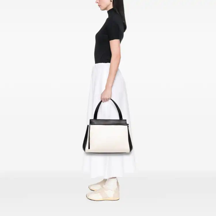 Celine Medium Bicolor Leather Edge Handbag