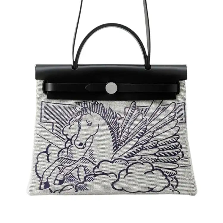 Hermès Toile and Vache Hunter Pegase Pop Herbag Zip 31