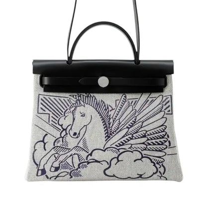 Hermès Toile and Vache Hunter Pegase Pop Herbag Zip 31