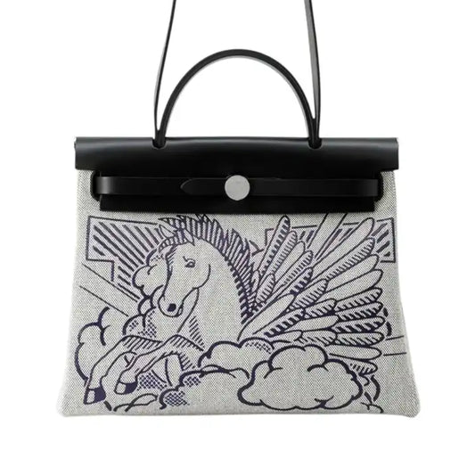 Hermès Toile and Vache Hunter Pegase Pop Herbag Zip 31