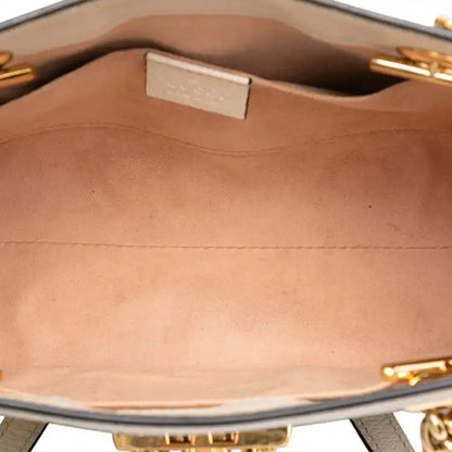 Gucci Small GG Supreme Flora Padlock Tote