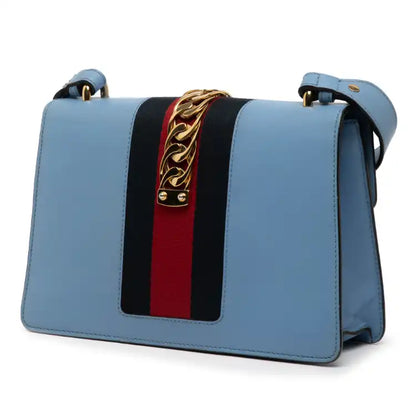 Gucci Small Leather Sylvie Web Satchel