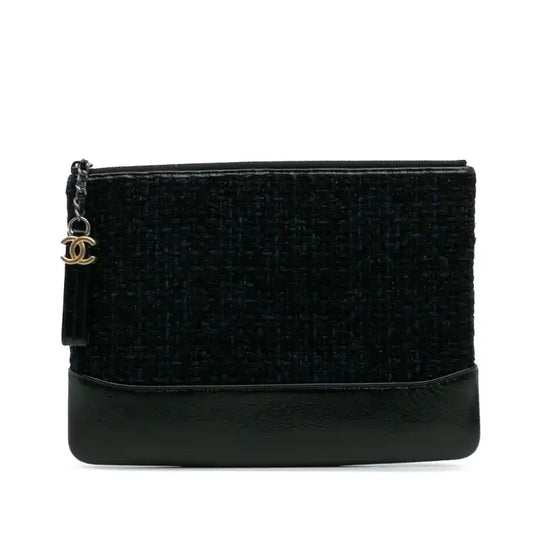 Chanel Medium Tweed and Calfskin Gabrielle O Case Clutch