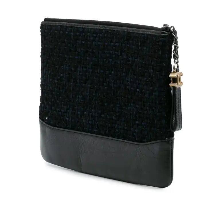 Chanel Medium Tweed and Calfskin Gabrielle O Case Clutch