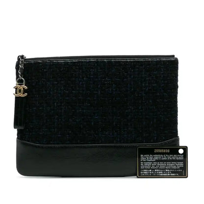 Chanel Medium Tweed and Calfskin Gabrielle O Case Clutch