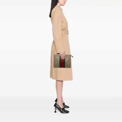 Gucci GG Supreme Web Clutch