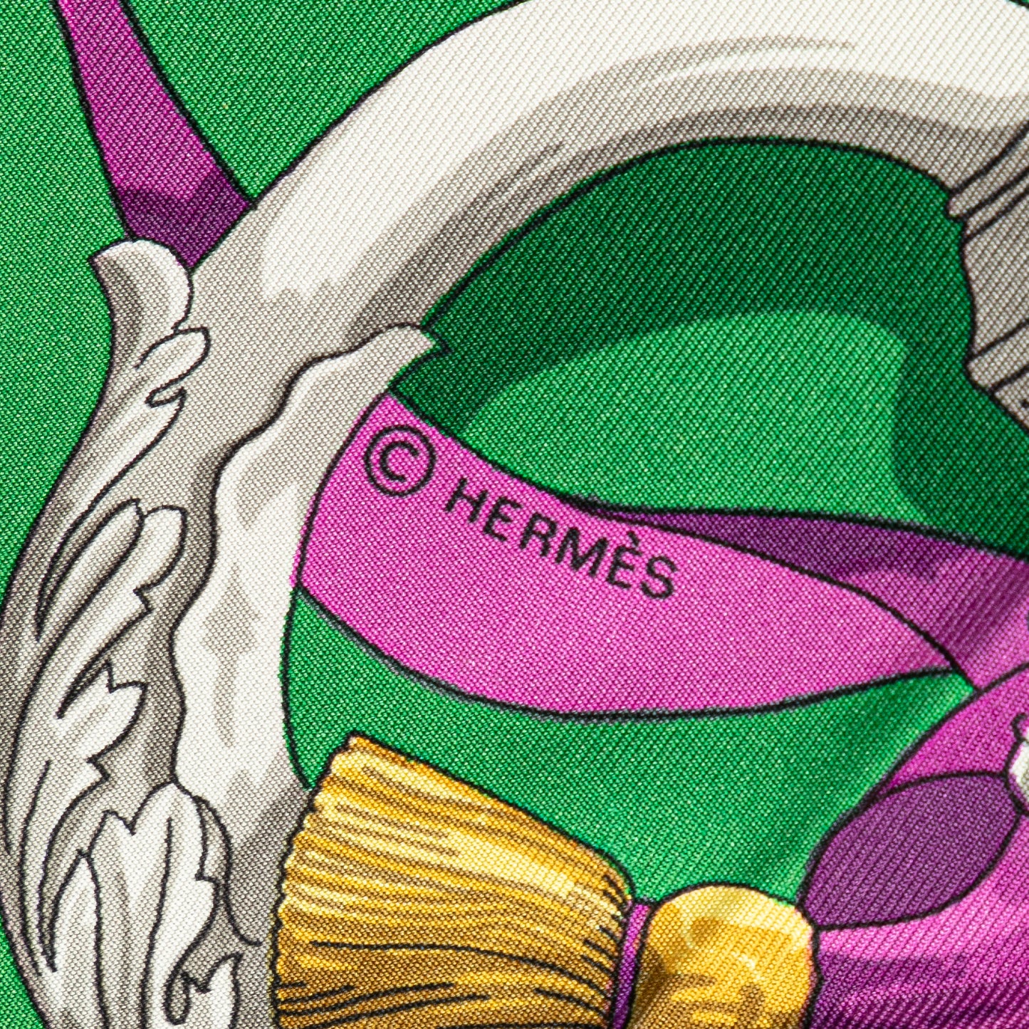 Hermès Ferronnerie Printed Silk Scarf