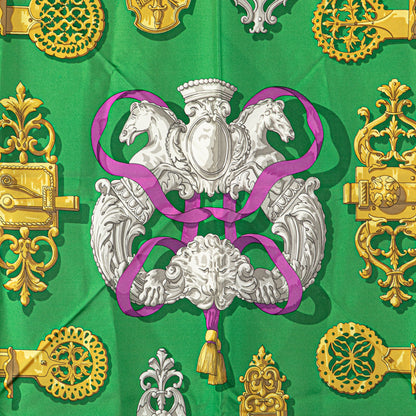 Hermès Ferronnerie Printed Silk Scarf