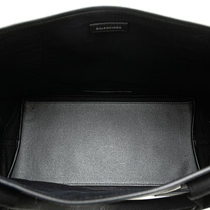 Balenciaga Coated Canvas Logo Navy Cabas Tote S