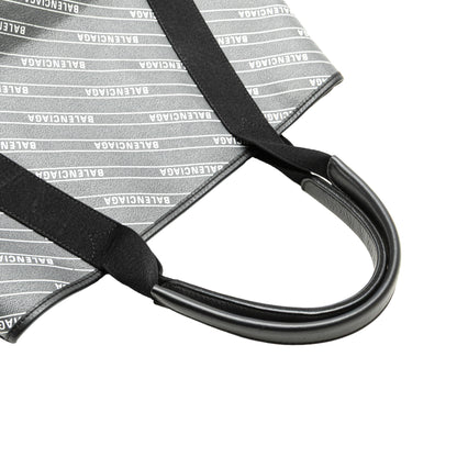 Balenciaga Coated Canvas Logo Navy Cabas Tote S
