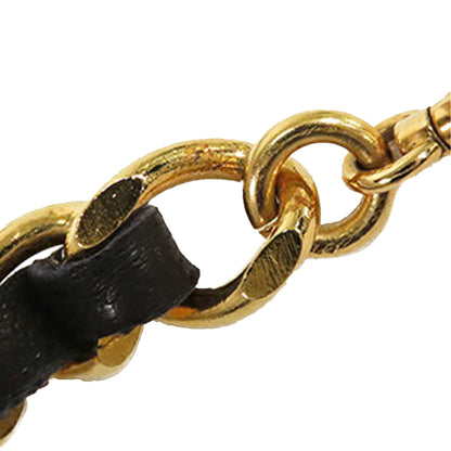 Chanel Gold Plated CC Medallion Leather Woven Chain Belt