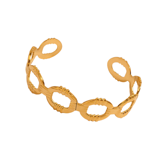 18K gold light luxury fashionable O-shaped design versatile bracelet