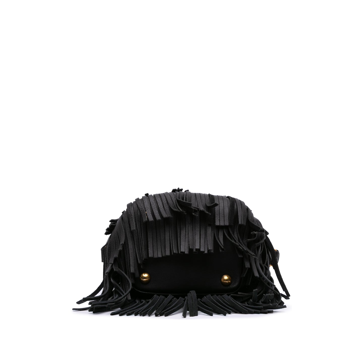 Saint Laurent Small Calfskin Emmanuelle Fringe Bucket Bag