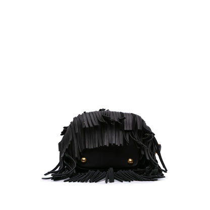 Saint Laurent Small Calfskin Emmanuelle Fringe Bucket Bag