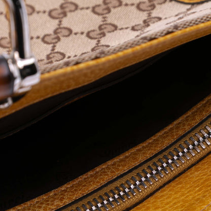 Gucci Medium GG Canvas Bamboo Libeccio Tote