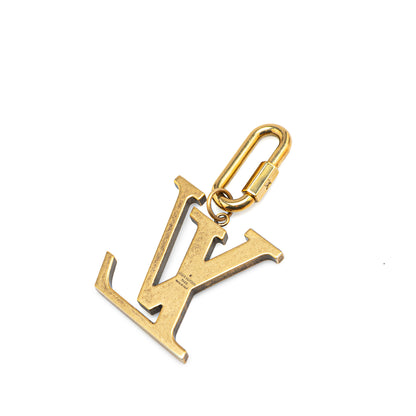 Louis Vuitton Gold Plated LV Flag Key Ring and Bag Charm