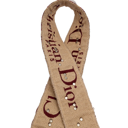 Dior Studded Oblique Canvas Bag Strap