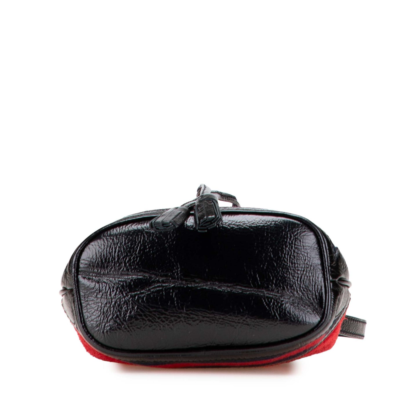 Gucci Mini Suede and Patent Web Ophidia Bucket Bag