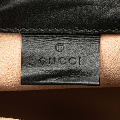 Gucci Mini Suede and Patent Web Ophidia Bucket Bag