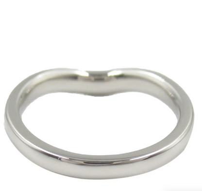 Tiffany Platinum Elsa Peretti Curved Wedding Band Ring