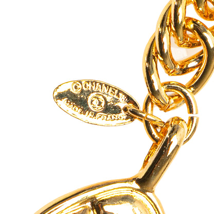Chanel Gold Plated Quilt Charm Chain Belt