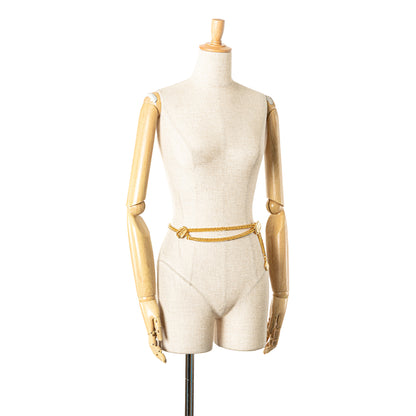 Chanel Gold Plated Quilt Charm Chain Belt
