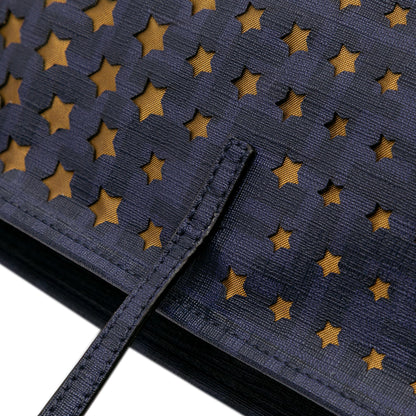 Fendi Medium Coated Canvas Laser Cut Star Roll Tote