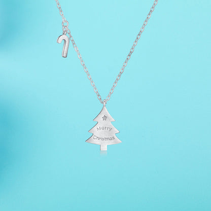 Fashion Christmas Tree 925 Sterling Silver Necklace