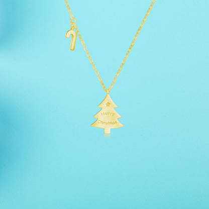 Fashion Christmas Tree 925 Sterling Silver Necklace