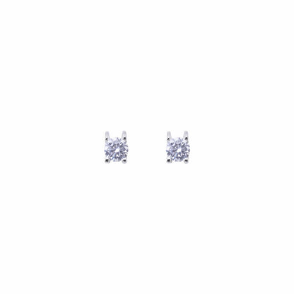 Simple Round Cut White CZ 925 Sterling Silver Pendant Women
