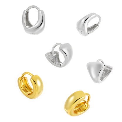 Geometry Minimalism Mini Circles 925 Sterling Silver Hoop Earring (Single)