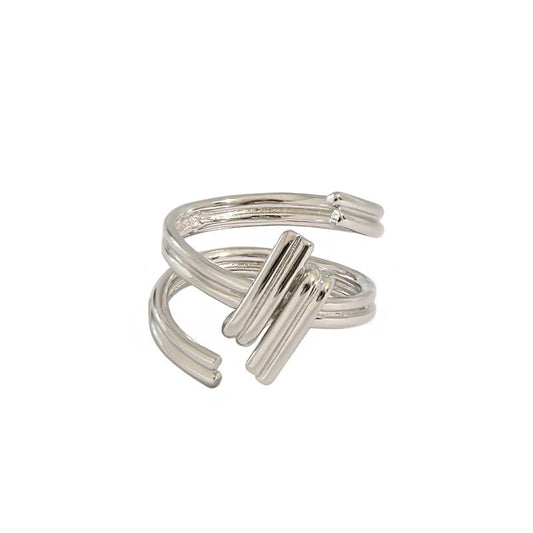 Fashion Screw 925 Sterling Silver Adjustable Ring