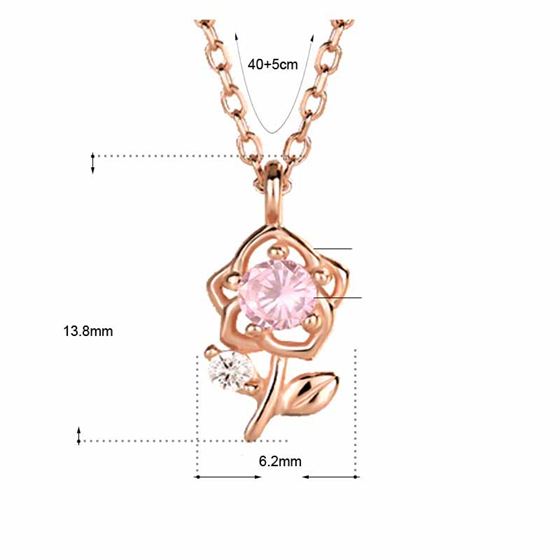 Beautiful CZ Flower 925 Sterling Silver Necklace