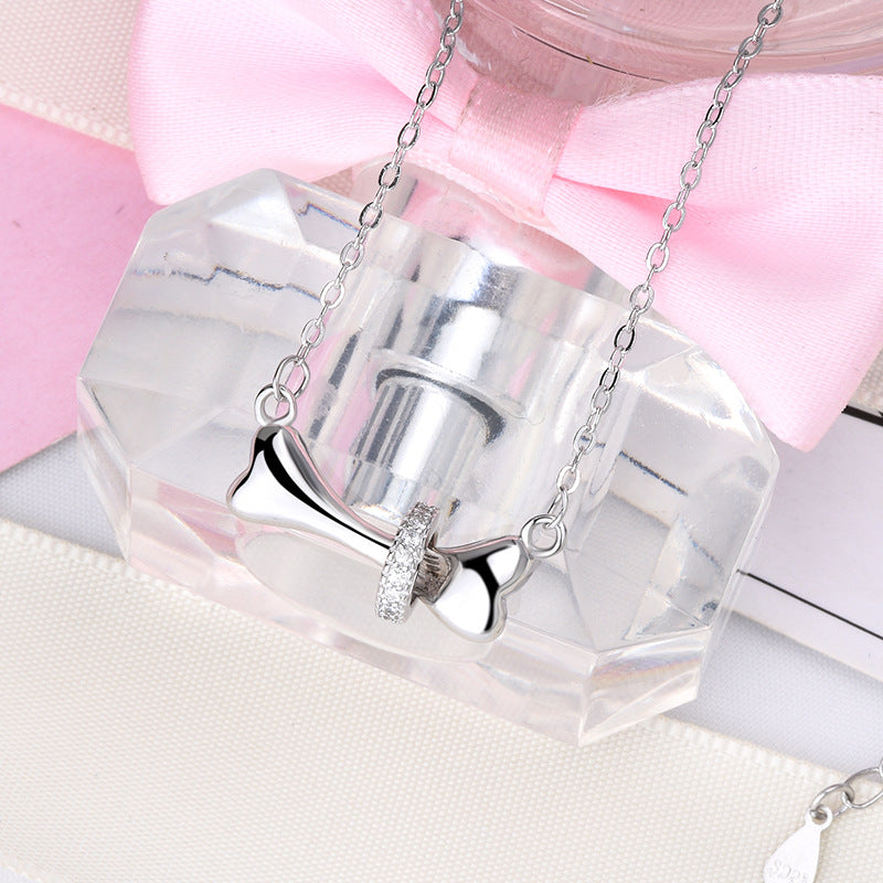 Bones Circle Solid 925 Sterling Sliver Necklace