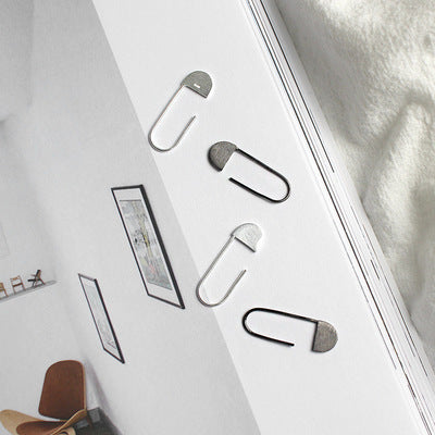 Open Size Black White Clip 925 Sterling Silver Hook Earrings