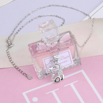Cute Dog Solid 925 Sterling Sliver Pendant