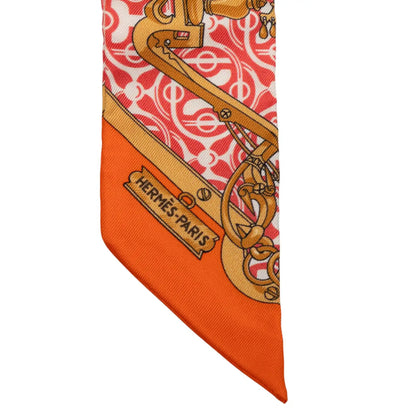 Hermès Mors Et Gourmettes Remix Silk Twilly Scarf
