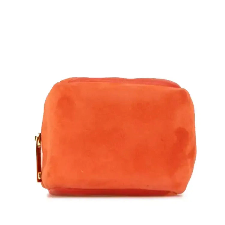 Saint Laurent Suede and Calfskin Jamie Cube Charm Coin Pouch