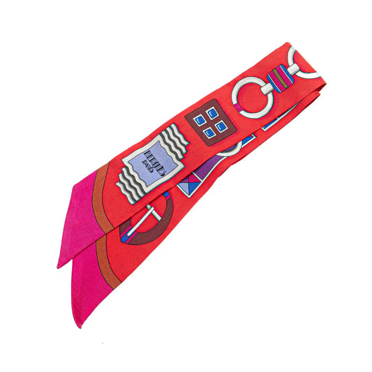 Hermès Festival Des Amazones Silk Twilly Scarf