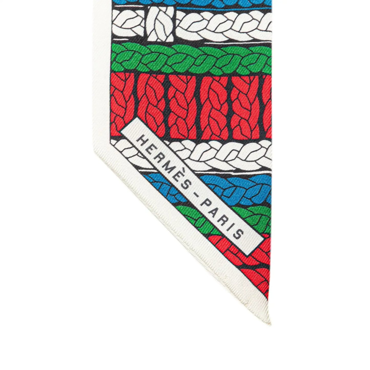 Hermès Tresses H Silk Twilly Scarf
