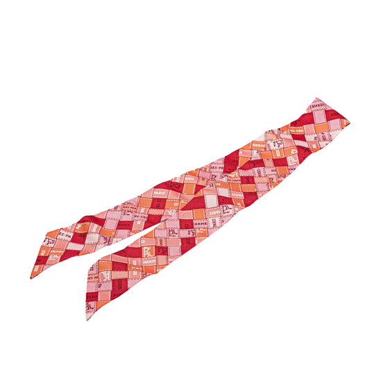 Hermès Bolduc Au Carre Silk Twilly Scarf