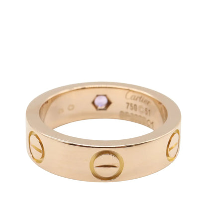 Cartier 18K Rose Gold and Pink Sapphire Classic Love Ring