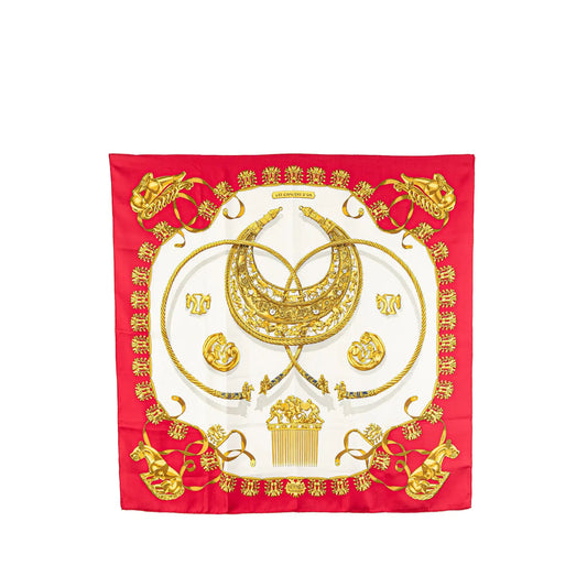 Hermès Les Cavalier d Or Silk Scarf