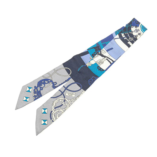 Hermès Tours de Cles Twilly Silk Scarf